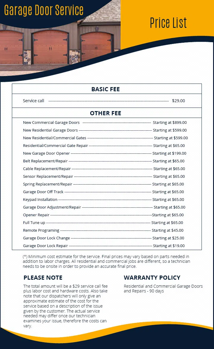 Global Garage Door Service Plantation, FL 954-372-3401